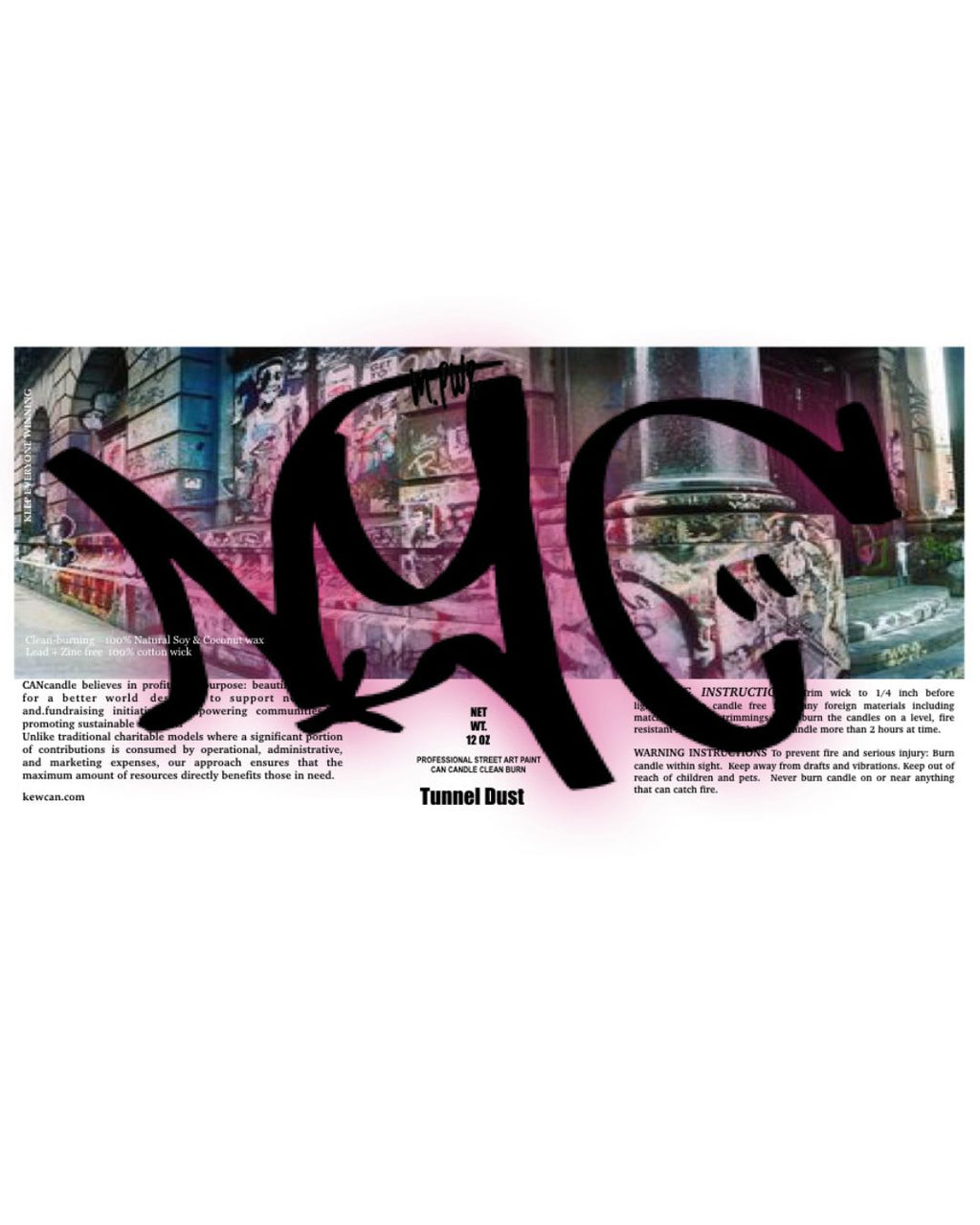 NYC Graffiti TAGGED CANcandle 12oz