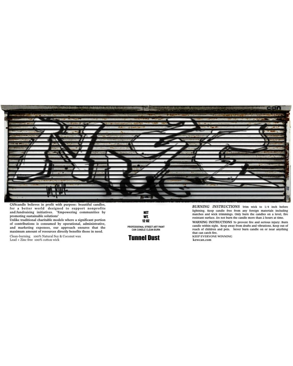 NYC Graffiti GATE CANcandle 12oz